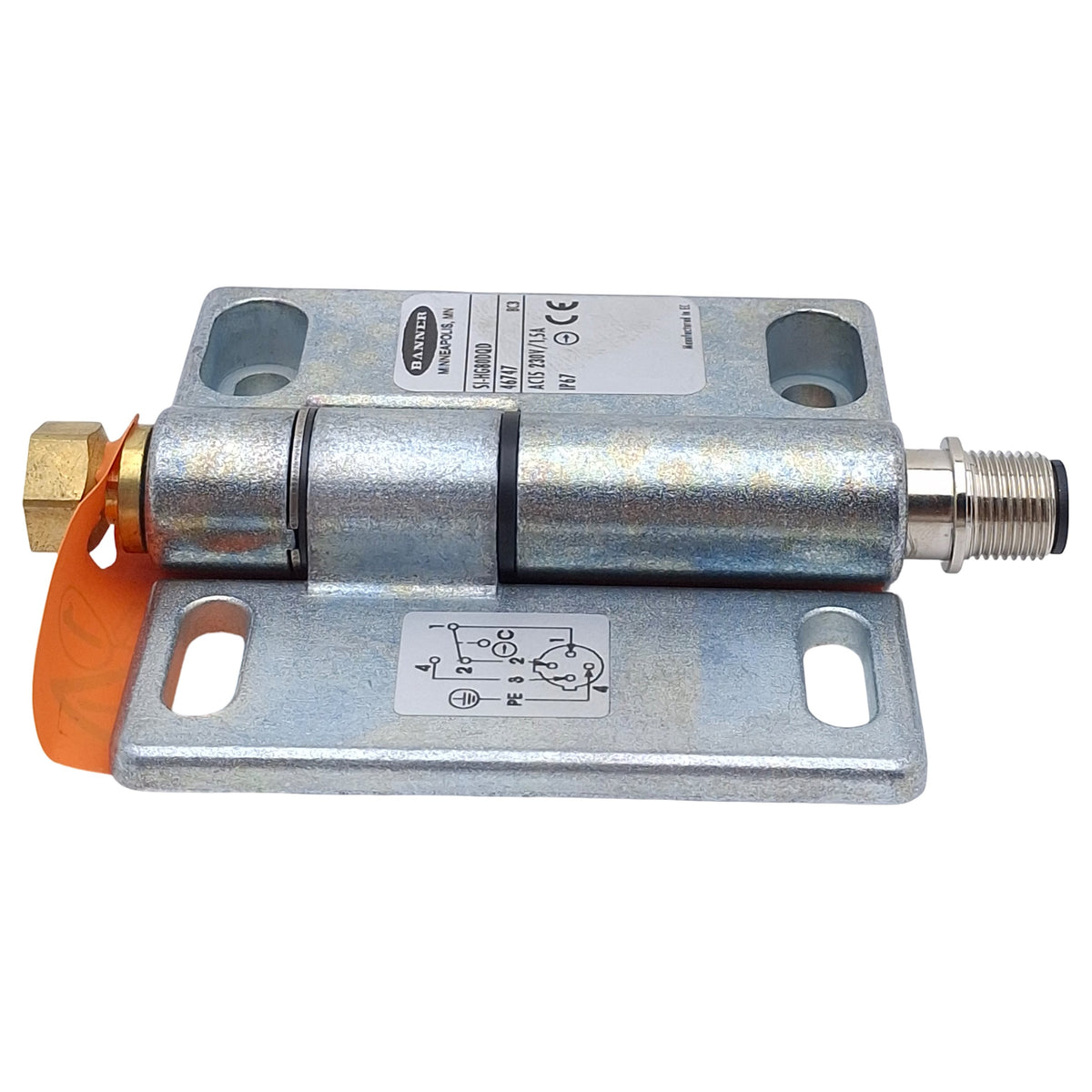 New – Open box Banner SI-HG80DQD Hinge Safety Interlock Switch, SPDT 1NC/1NO, 230VAC, 4-P M12
