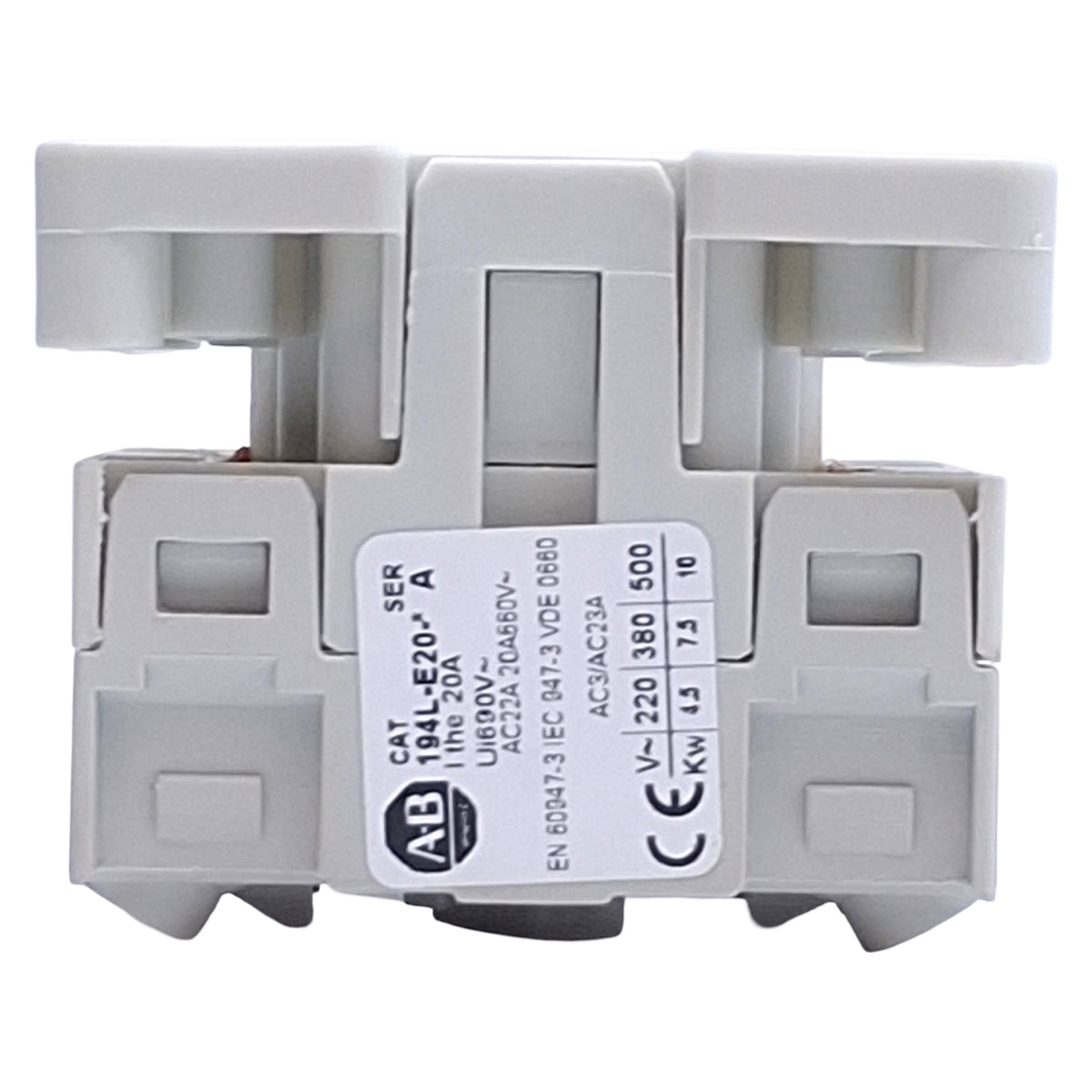 Used Allen Bradley 194L-E20-1751 Ser. A Load Disconnect Switch 1-Pole, 20A 600VAC