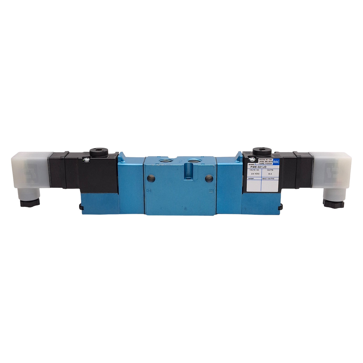 New Mac 826C-PM-501JD-612 Dual Solenoid Valve, 5/3 Closed Center, 150psi, 24VDC Coil