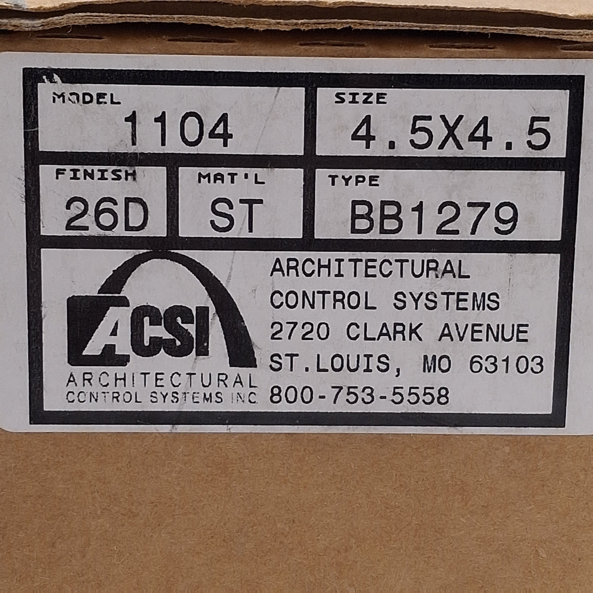 New Architectural Control Systems 1104 Electrical Hinge/Pivot, 4-Wire, 50VAC/DC 3.5A