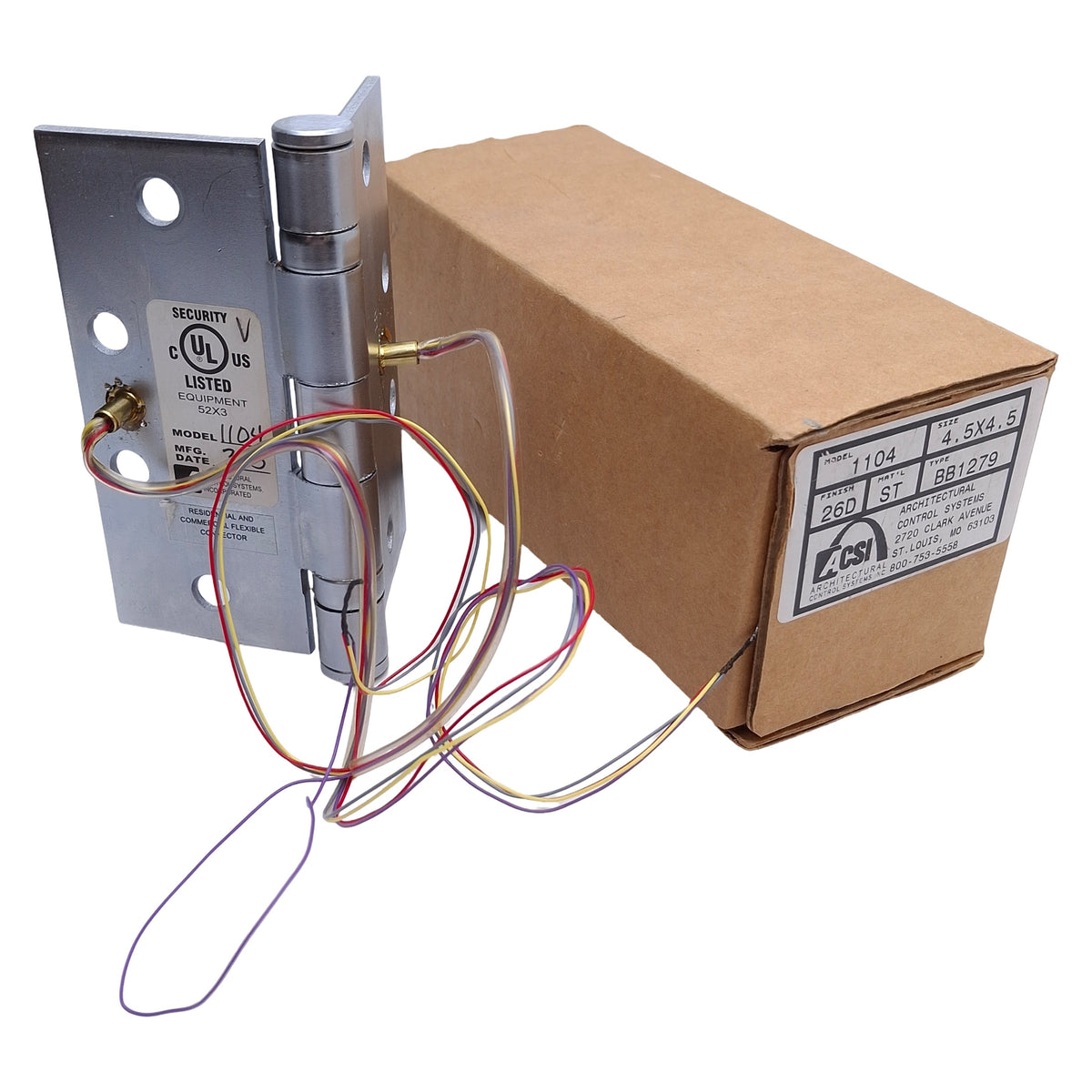 New Architectural Control Systems 1104 Electrical Hinge/Pivot, 4-Wire, 50VAC/DC 3.5A