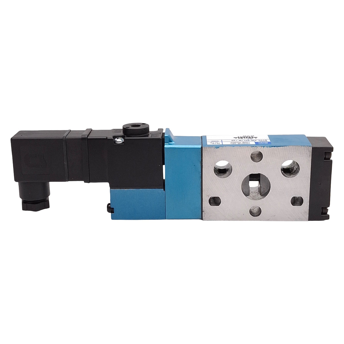 New Mac 811C-PM-501JB-122 Solenoid Valve, 5/2-Way, 150psi, 1/4in NPTF, 24VDC Coil