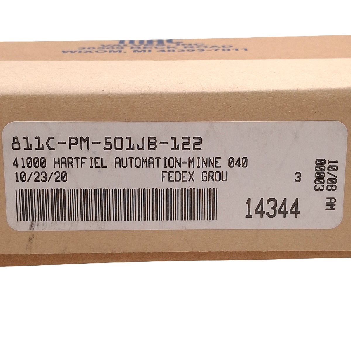 New Mac 811C-PM-501JB-122 Solenoid Valve, 5/2-Way, 150psi, 1/4in NPTF, 24VDC Coil