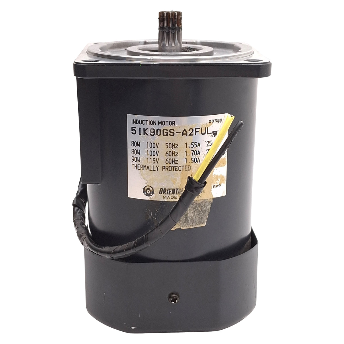 Used Oriental Motor 5IK90GS-A2FUL Induction Motor, 80-90W, 100-115VAC, 20-25µF