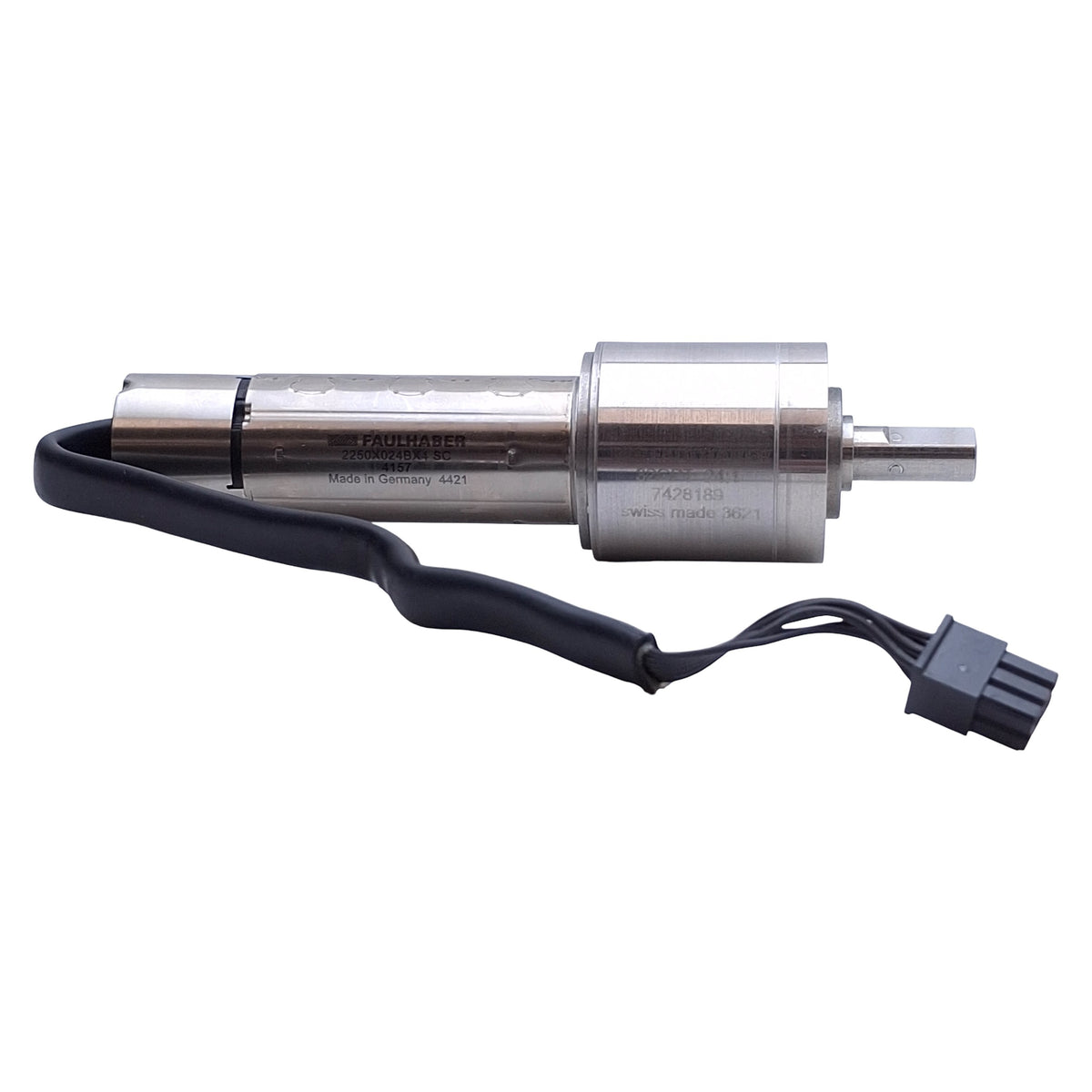Used Faulhaber 2250X024BX4 Brushless DC Gearmotor 24VDC, 24:1 Ratio, ø8mm Shaft