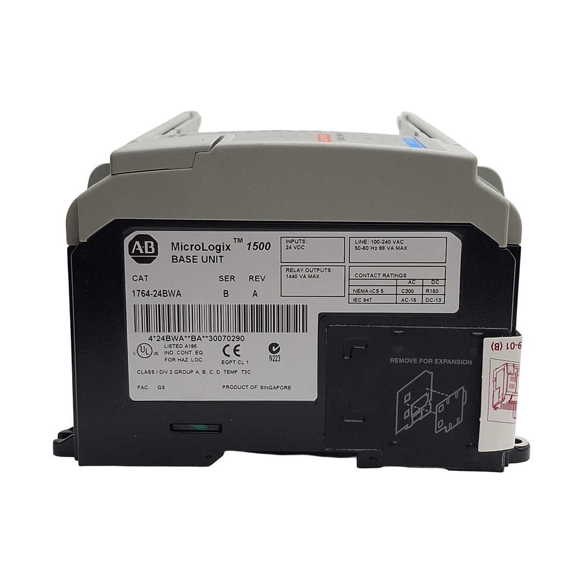 New – Open box Allen Bradley 1764-24BWA Ser B Rev A MicroLogix 1500 Controller Base Unit 24 I/O