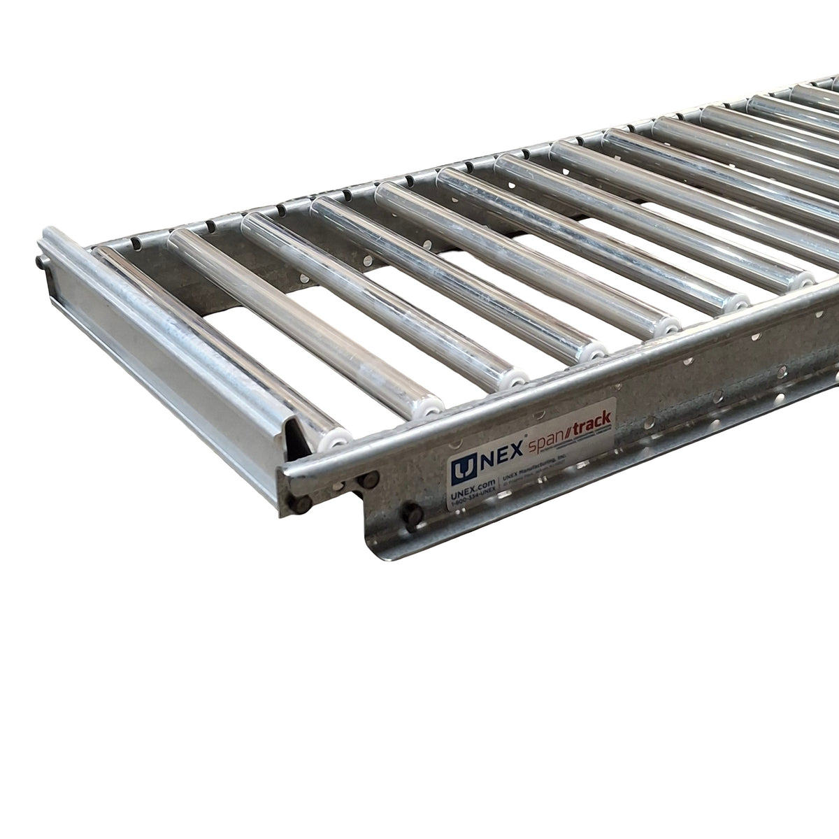 New UNEX 98S2R122x60 Span//Track Light Duty Roller Lanes 12"(W) x 60"(L)