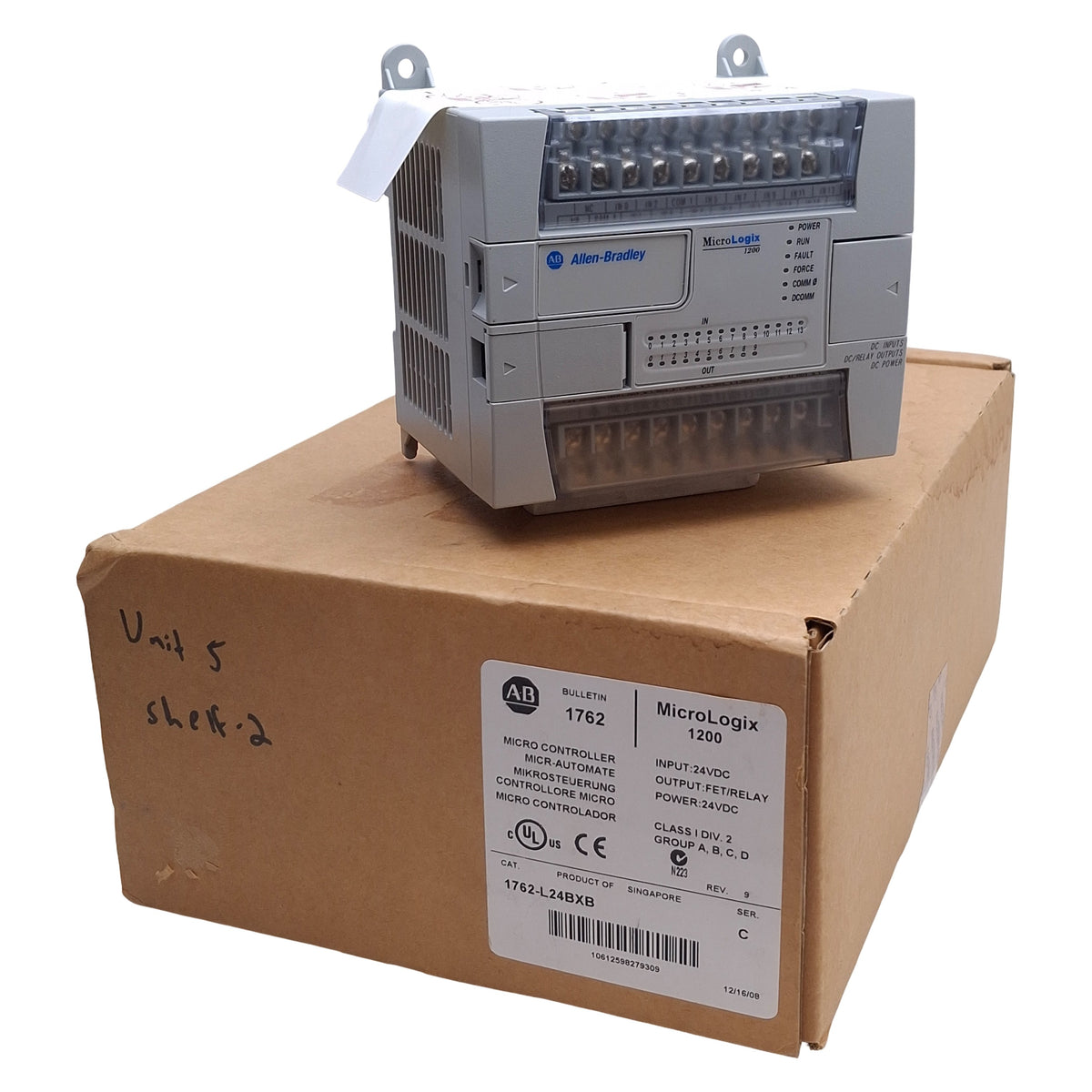 New Allen Bradley 1762-L24BXB Micrologix 1200 PLC 14 Input/10 Output, 24 Point 24VDC