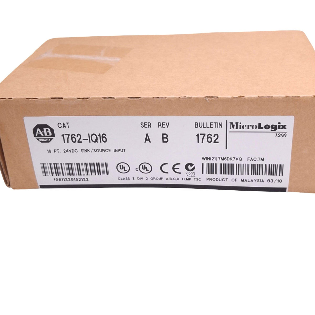 New Allen Bradley 1762-IQ16 Ser A MicroLogix Digital Input Module, 16-Point 24VDC