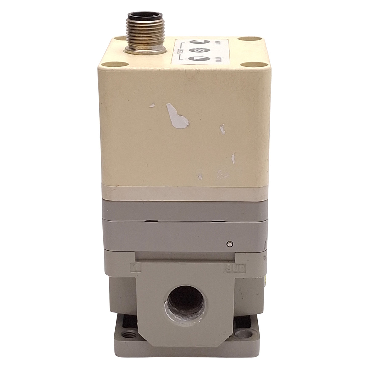 Used SMC ITV2030-31N2L4 Electro-Pneumatic Regulator, 0.7-71psi Set, 0-10VDC, 1/4NPT