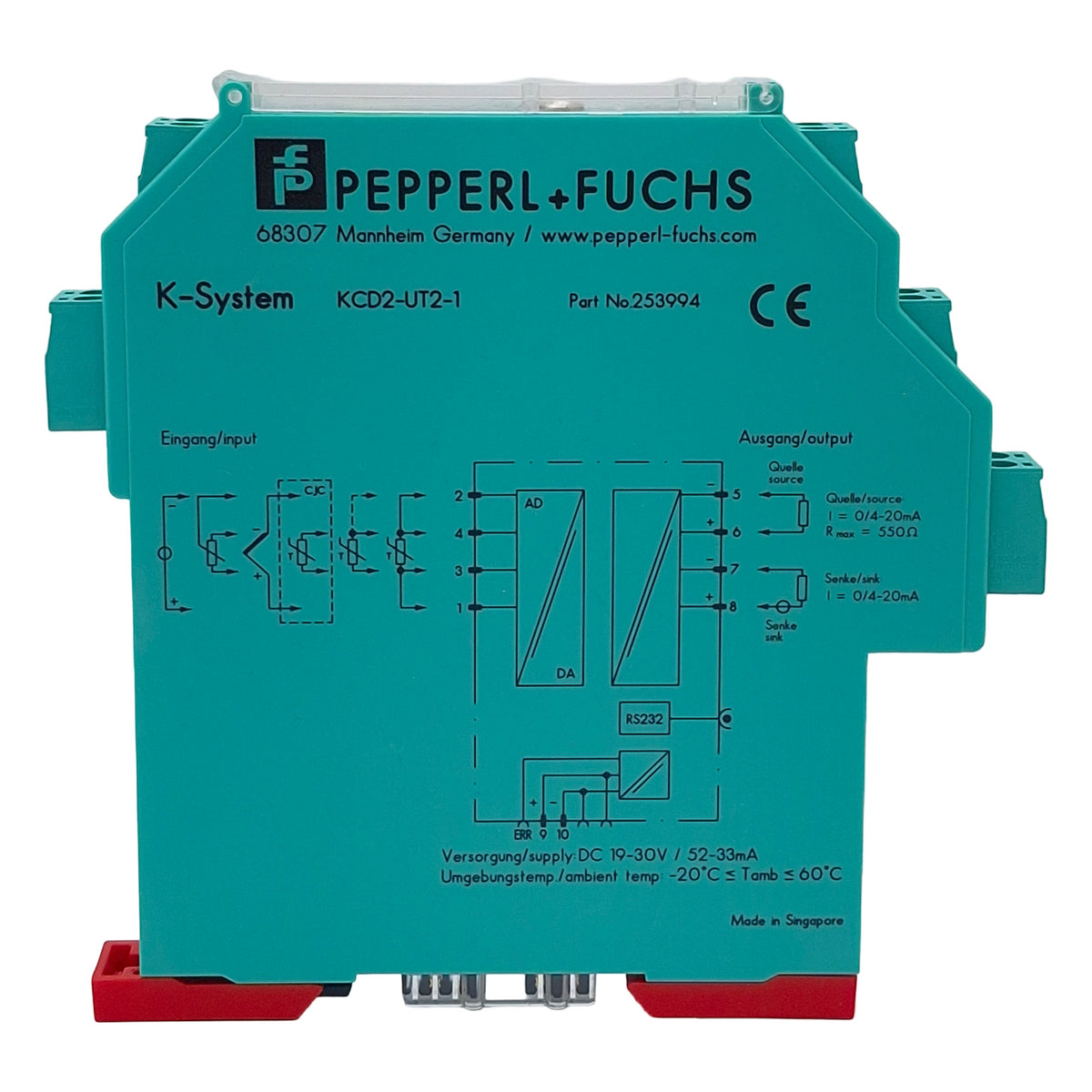 New Pepperl+Fuchs KCD2-UT2-1 253994 Universal Temperature Converter, 1-Channel 24VDC