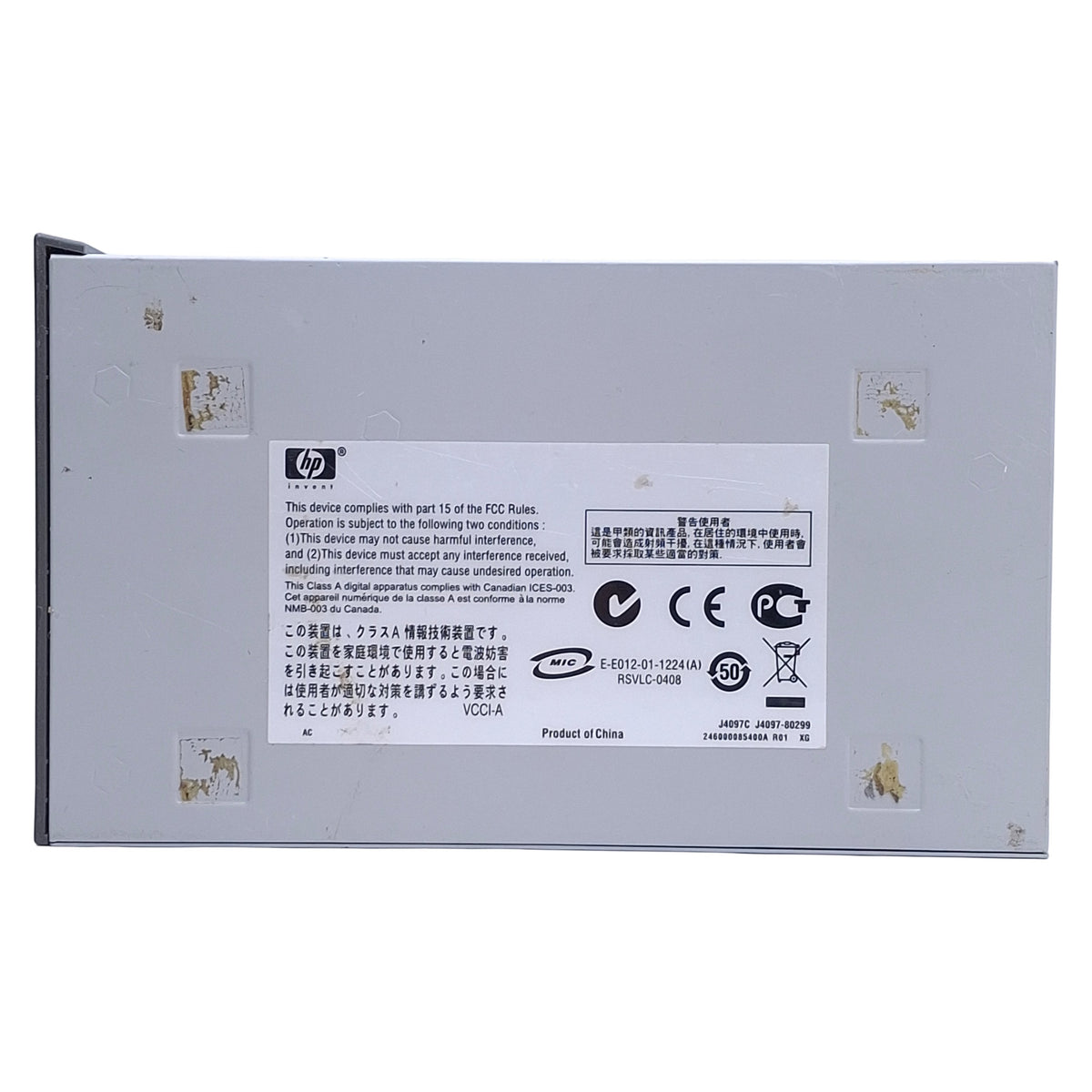 Used HP J4097-80299 ProCurve Unmanaged Switch, 8x RJ-45 Ports, 10/100Mbps, 12-13VDC