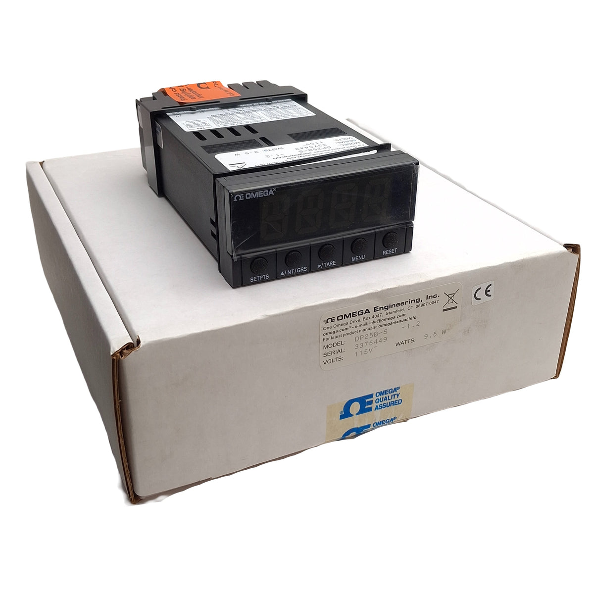 New Omega Engineering DP25B-S-1.2 Panel Meter, 1/8DIN, 115VAC, 2-Relay Outputs