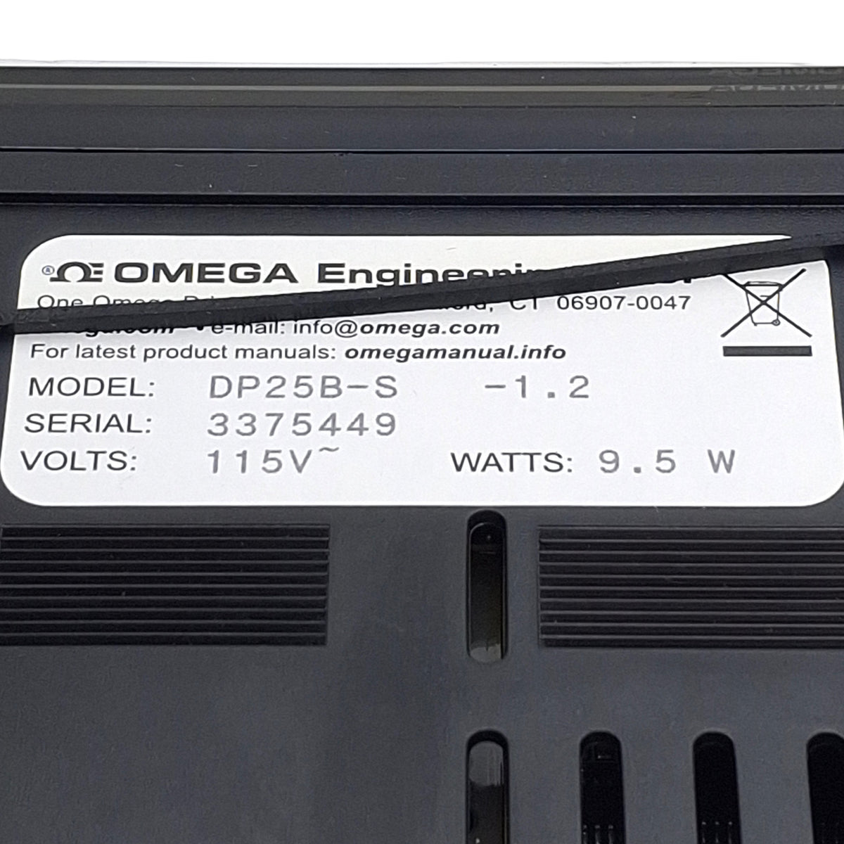 New Omega Engineering DP25B-S-1.2 Panel Meter, 1/8DIN, 115VAC, 2-Relay Outputs