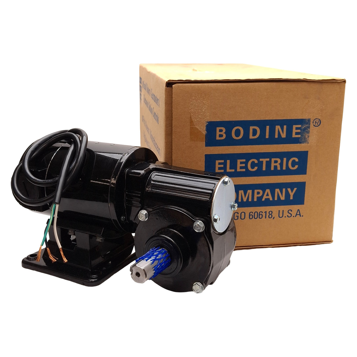New Bodine 33A3BEPM-5R DC Gearmotor, 10:1, 1/12HP, 130VDC, 200rpm, ø16mm Shaft