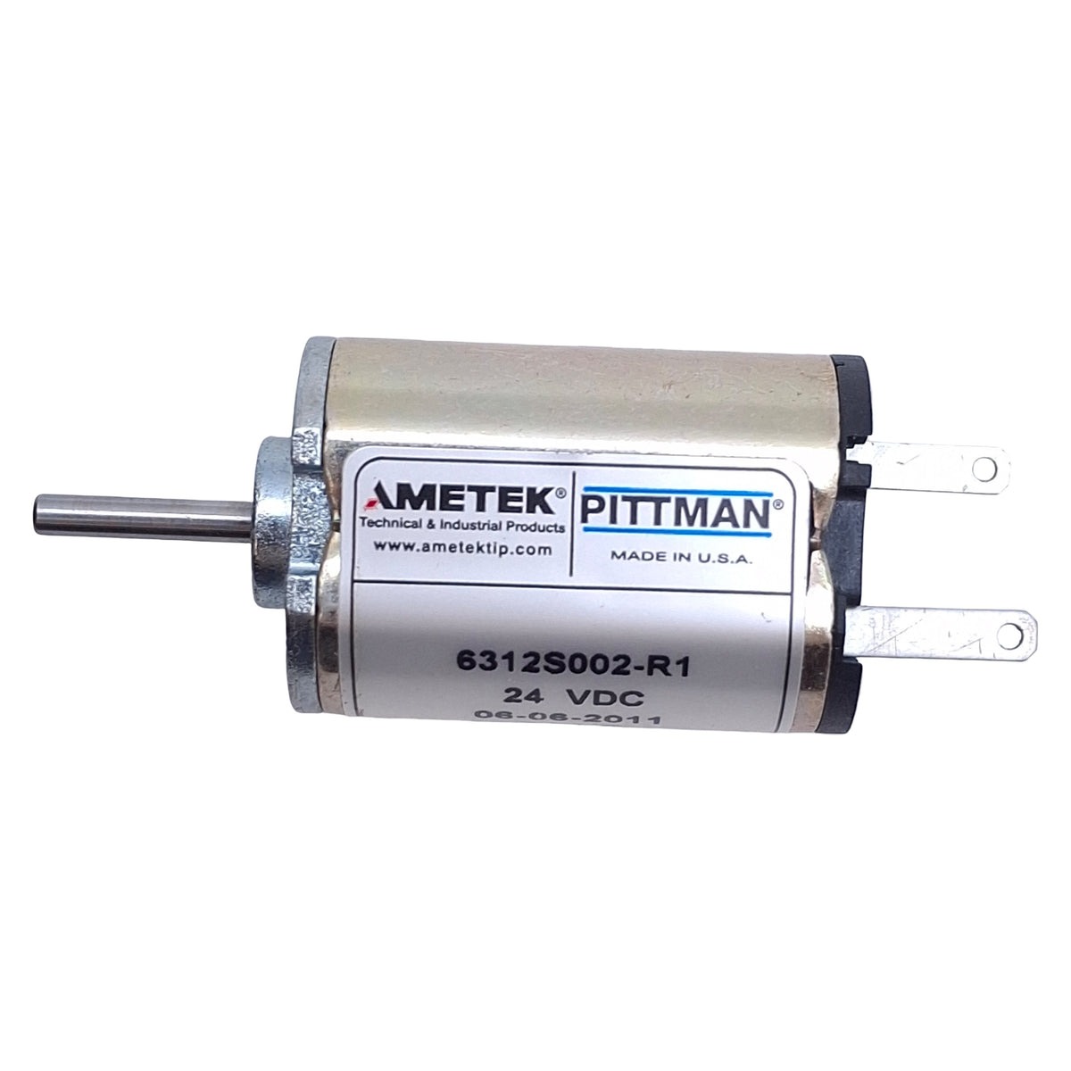 New Ametek 6313S002-R1 Brush Commutated DC Motor, 22mm, 24VDC, ø2.5mm Shaft