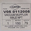 New Alwitco V05 0112005 Vacuum Pump Exhaust Muffler 1/2 NPT, ø3.15in x 6in, 150psi