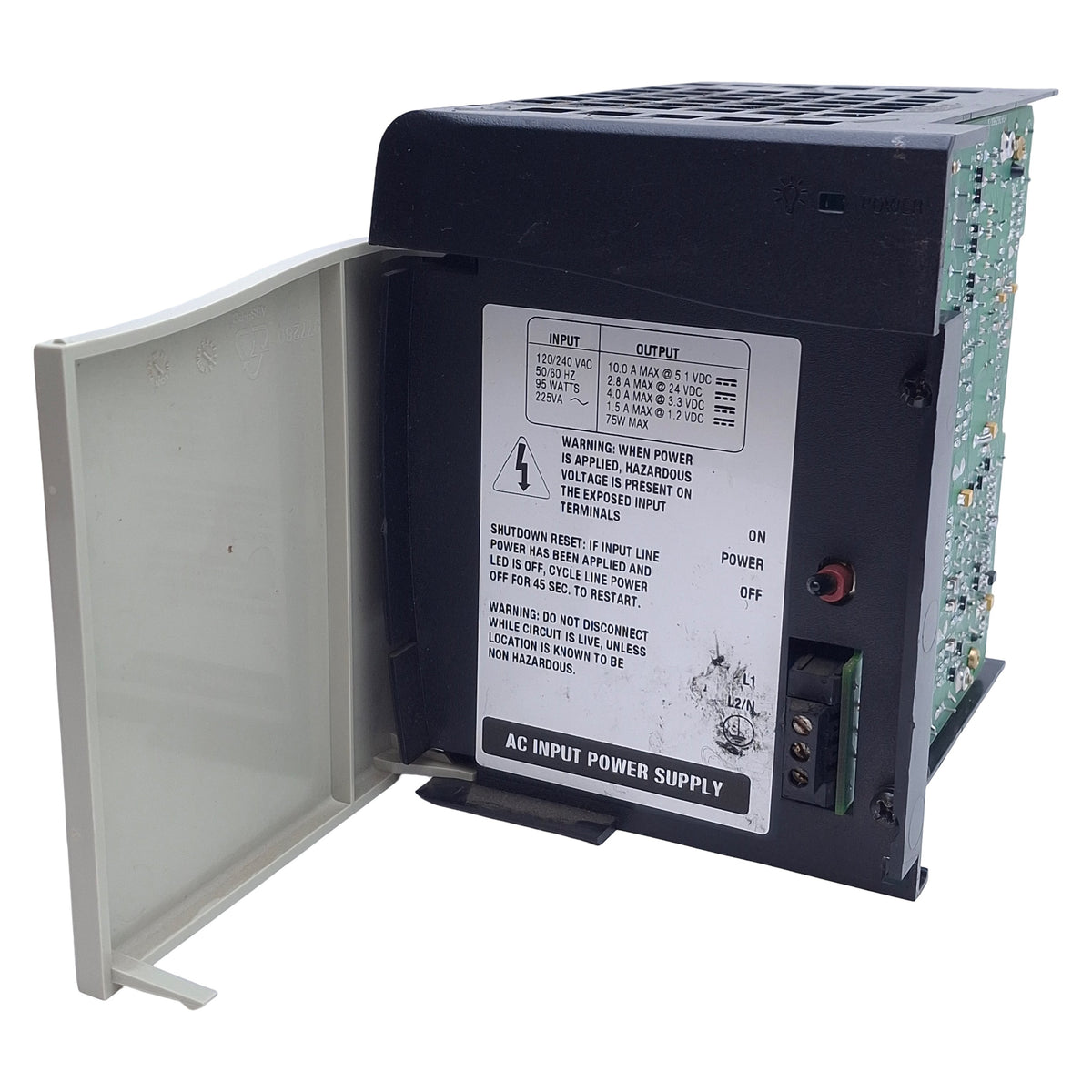 Used Allen Bradley 1756-PA72/B ControlLogix Power Supply 120/240VAC In, 1.2/24VDC Out