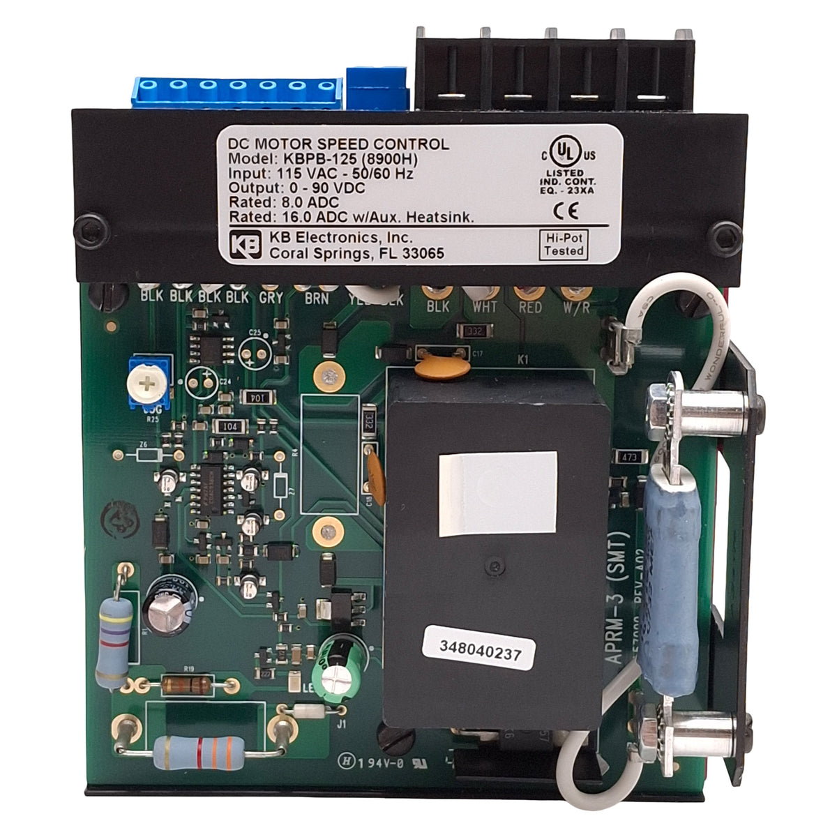 Used KB Electronics KBPB-125 8900H DC Motor Speed Control, 115VAC IN, 0-90VDC 8A OUT