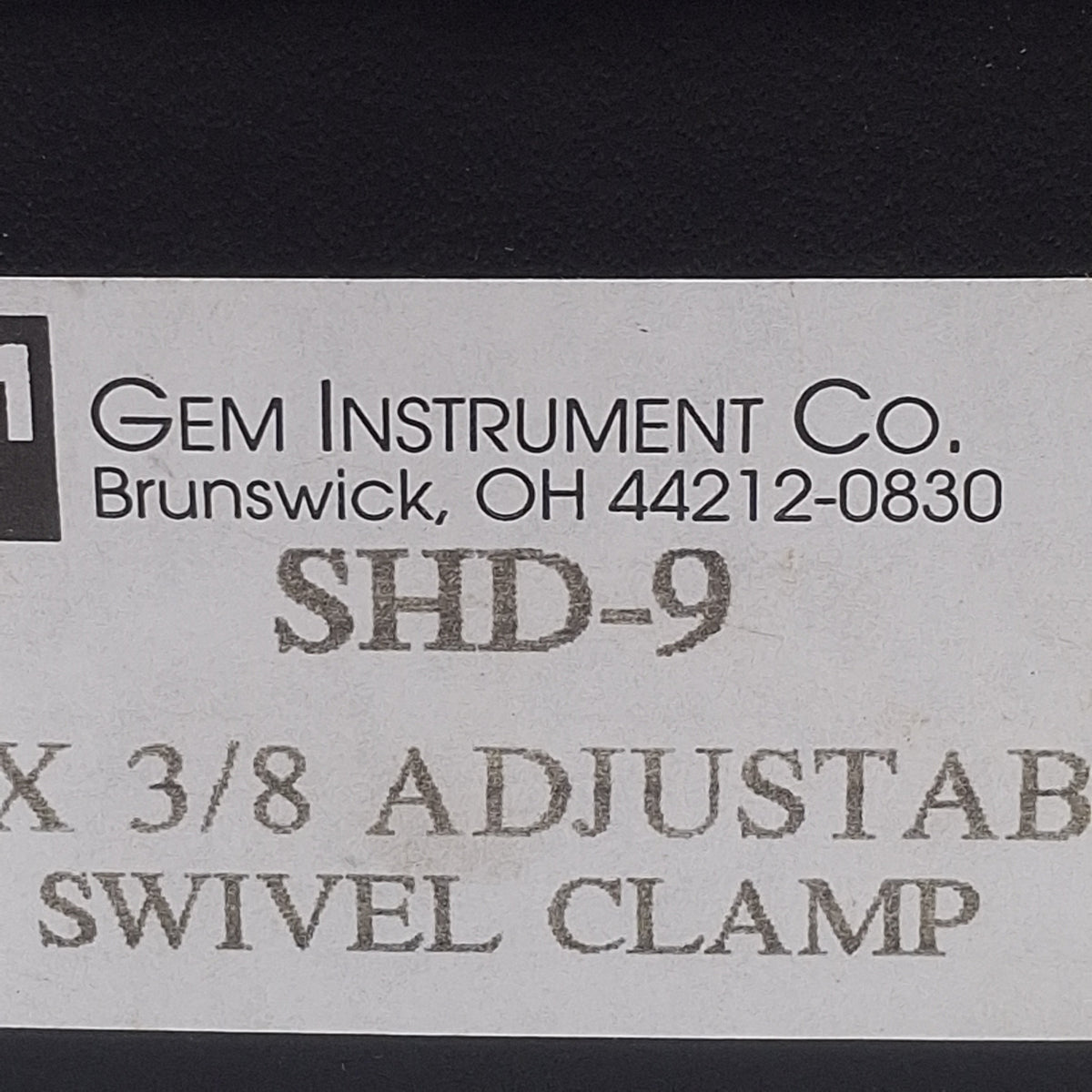 New – Open box Gem Instruments SHD-9 Heavy Duty Dual Handle Swivel Clamp, 3/8in x 3/8in