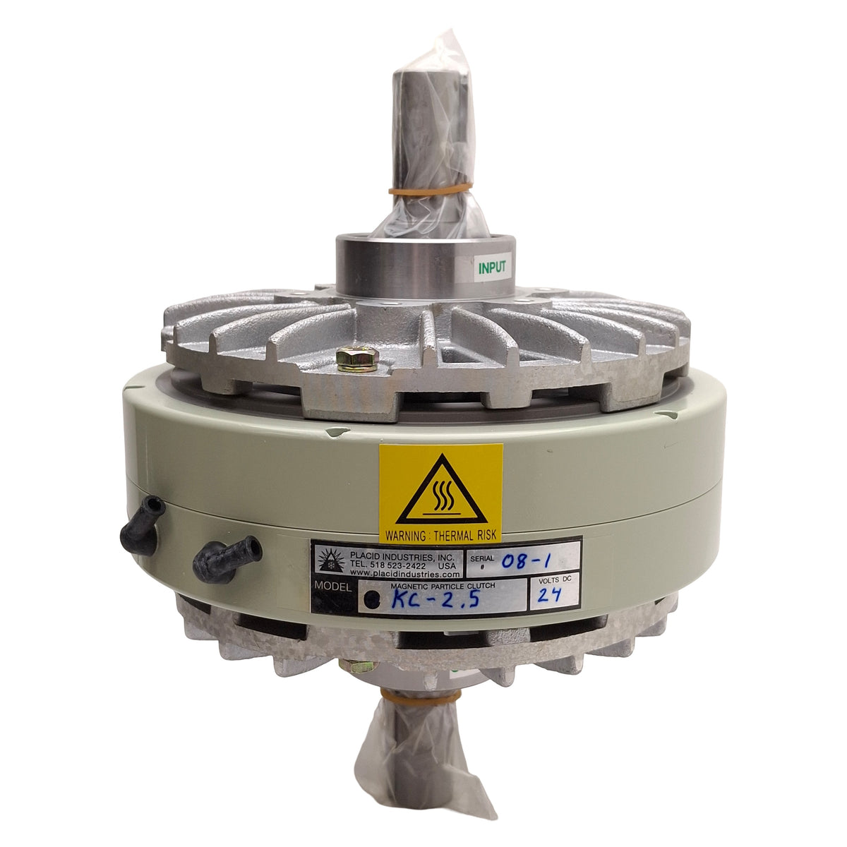 New Placid KC-2.5 Magnetic Particle Clutch, 0.2~15lb-ft, 130-260W, 1800rpm, 24VDC