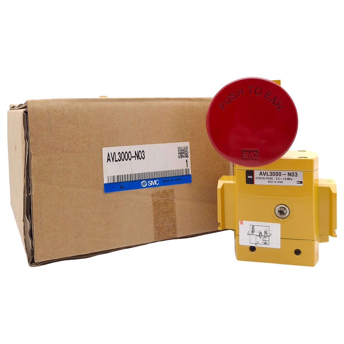 New SMC AVL3000-N03 Soft Start-Up Valve With Manual Lockout, 3/8in NPT, 0.2-1.0MPa