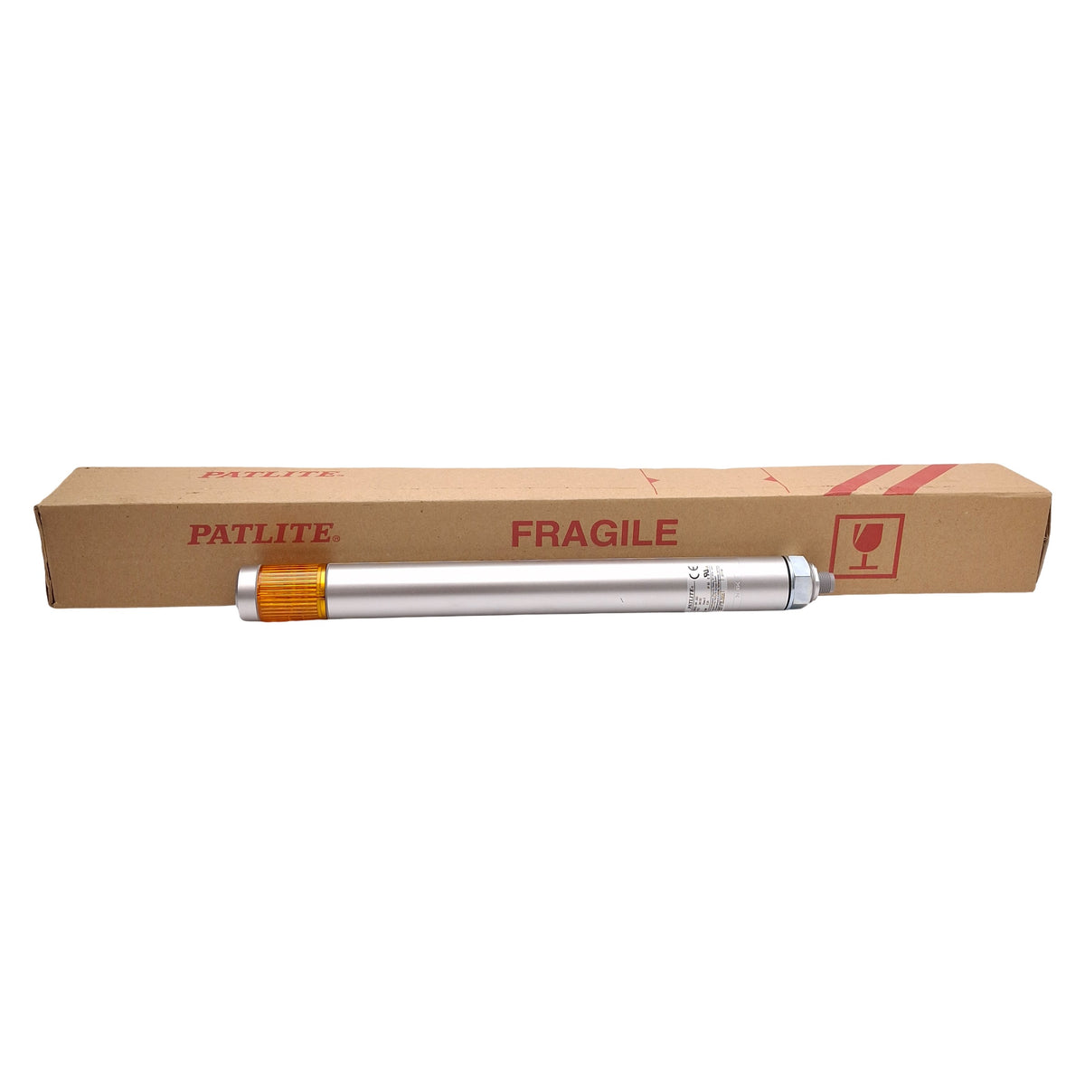 New Patlite MP-102C-Y LED Signal Tower, 1-Tier, ø30mm, Amber, M12 4-Pin Male, 24VDC