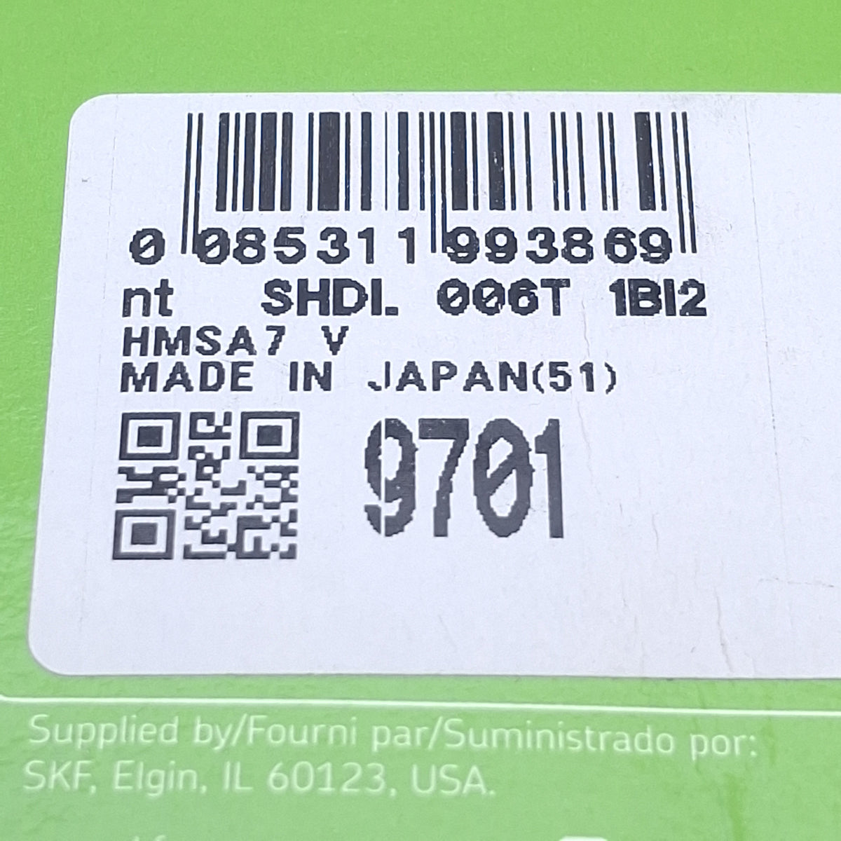 New Lot of 2 SKF 9701 Double-Lip Oil Seal ø0.98in Shaft, ø1.5in OD, 0.23in Width