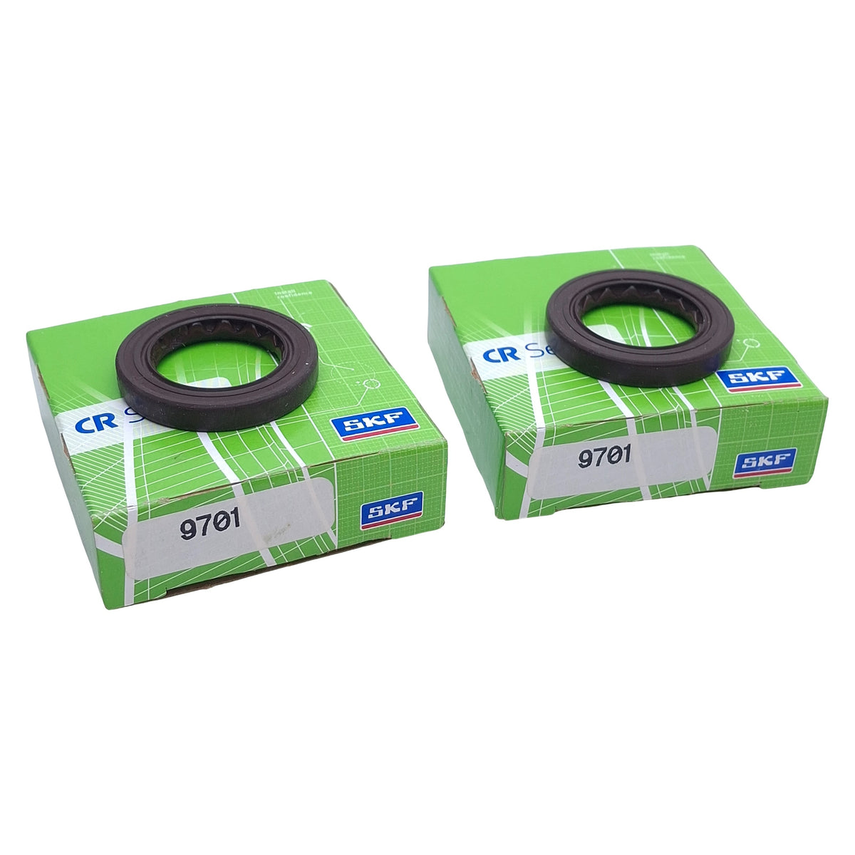 New Lot of 2 SKF 9701 Double-Lip Oil Seal ø0.98in Shaft, ø1.5in OD, 0.23in Width