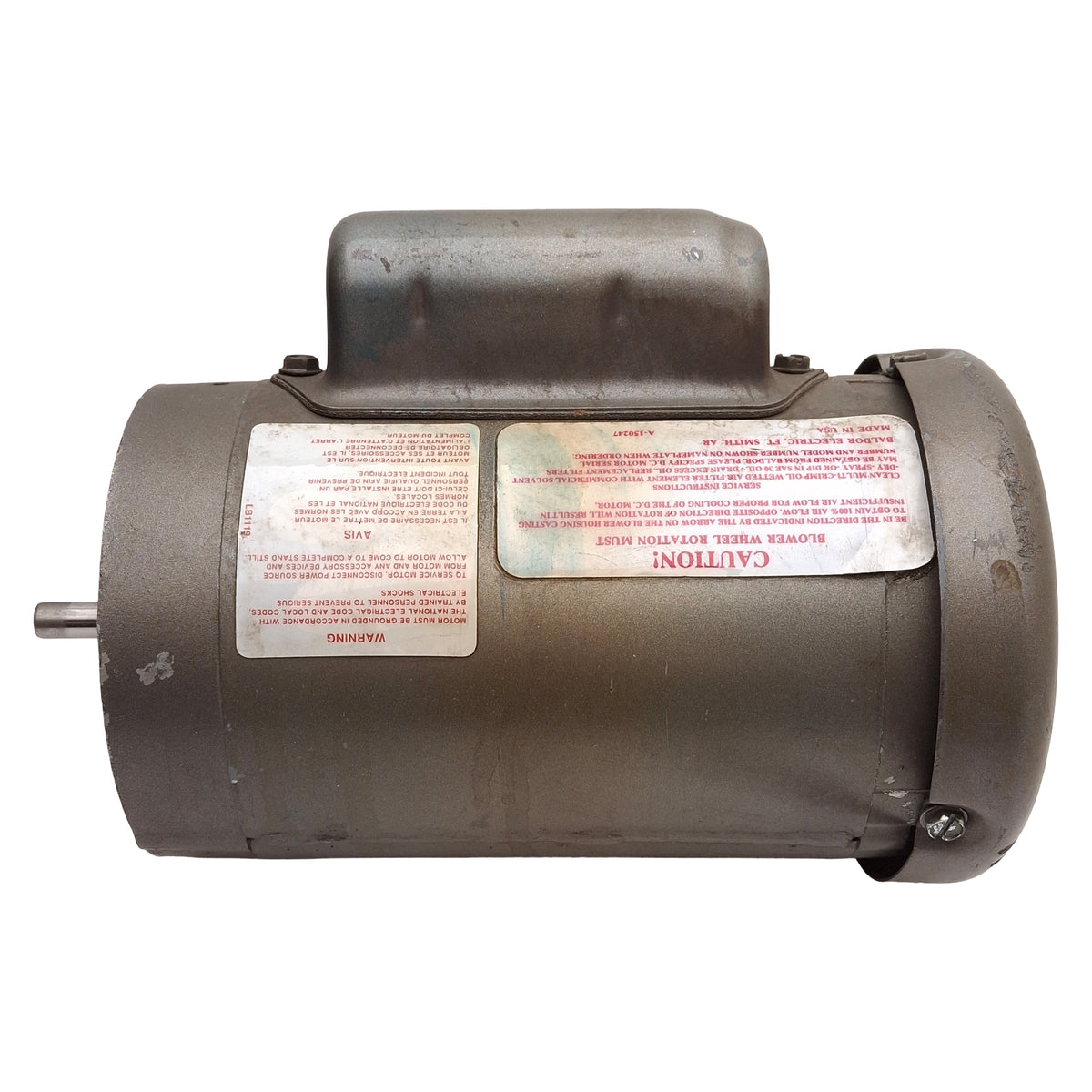 Used Baldor 33-899-127902 AC Motor, 0.13HP, 120/240VAC, 3850-3450rpm, NEMA 42C