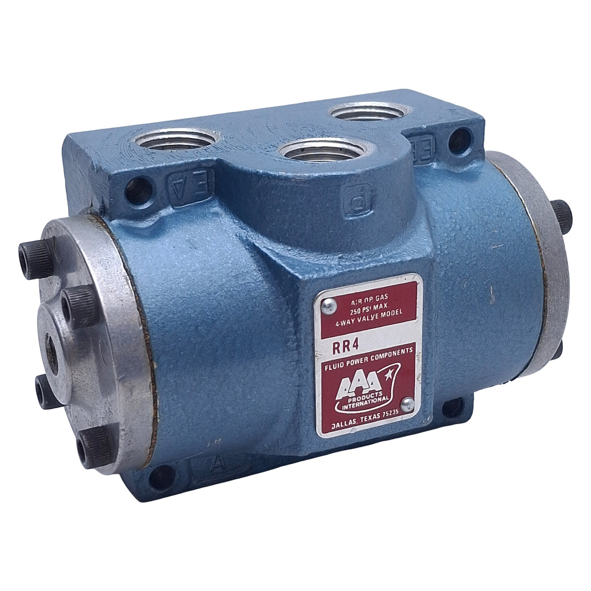 Used AAA Products RR4 Directional Pneumatic Valve 2-Position 4-Way, 250psi, 1/2 NPT