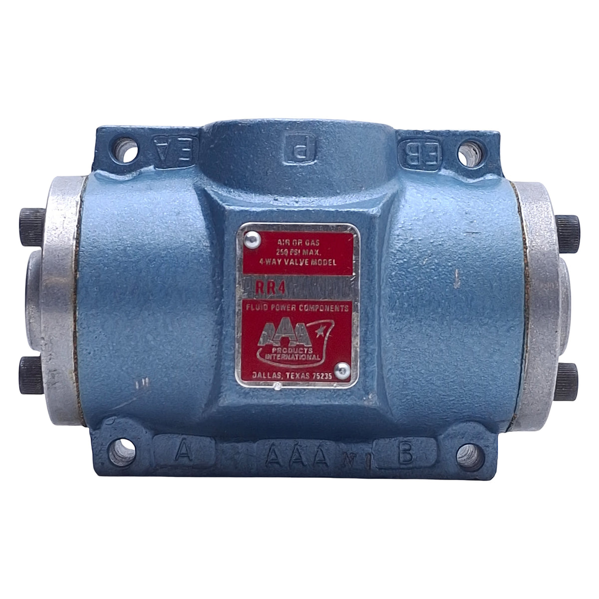 Used AAA Products RR4 Directional Pneumatic Valve 2-Position 4-Way, 250psi, 1/2 NPT