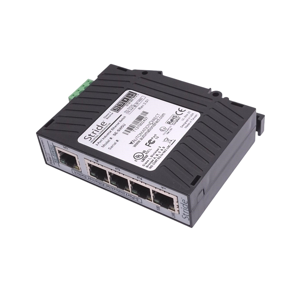 New – Open box Automation Direct SE-SW5U Stride Ethernet Switch, 5-Port RJ45, 10-30VDC