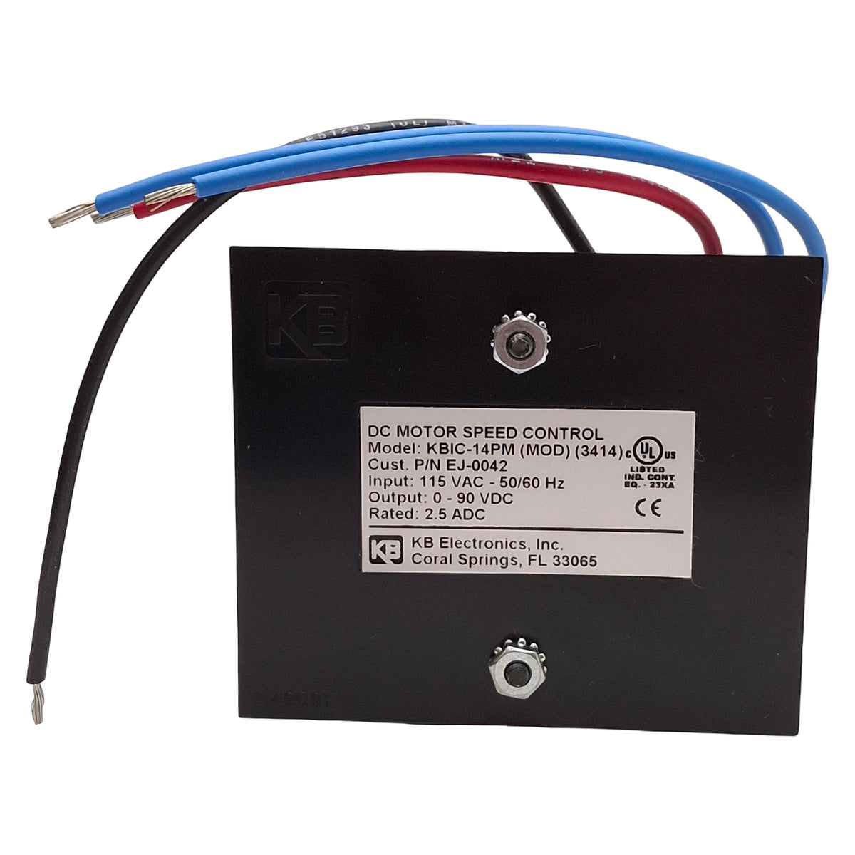New KB KBIC-14PM 3414 DC Motor Speed Control, 0-90VDC 2.5A Output, 115VAC Input