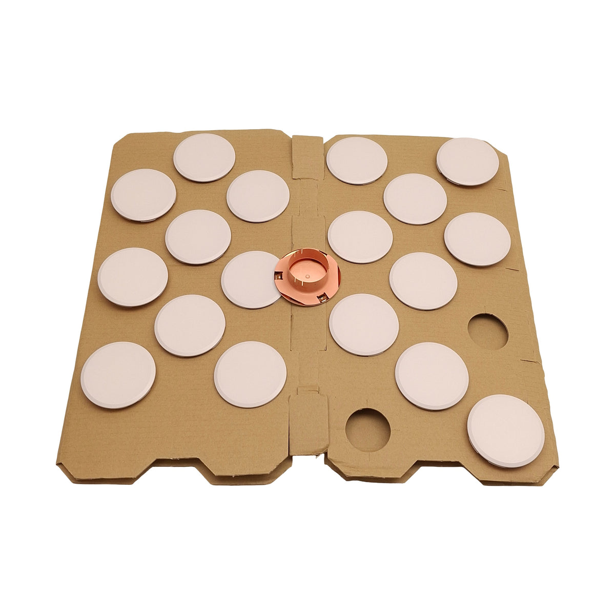 New – Open box Lot of 19 Senju 004-0612 Fire Sprinkler Cover Plates, White, 3.25in, 162°F
