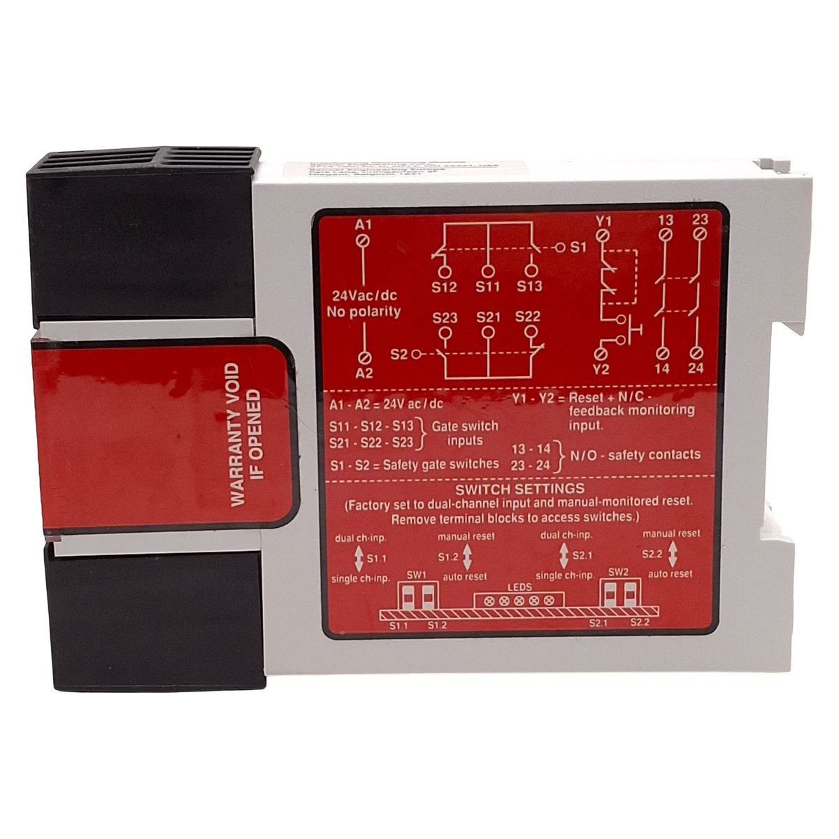 Used Banner GM-FA-10J Guard Monitoring Safety Relay, 2NO, 22.5mm, DIN Rail, 24VAC/DC