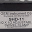 New – Open box Gem Instruments SHD-11 Heavy Duty Dual Handle Swivel Clamp, 1/2in x 1/2in