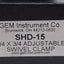 New – Open box Gem Instruments SHD-15 Heavy Duty Dual Handle Swivel Clamp, 3/4in x 3/4in