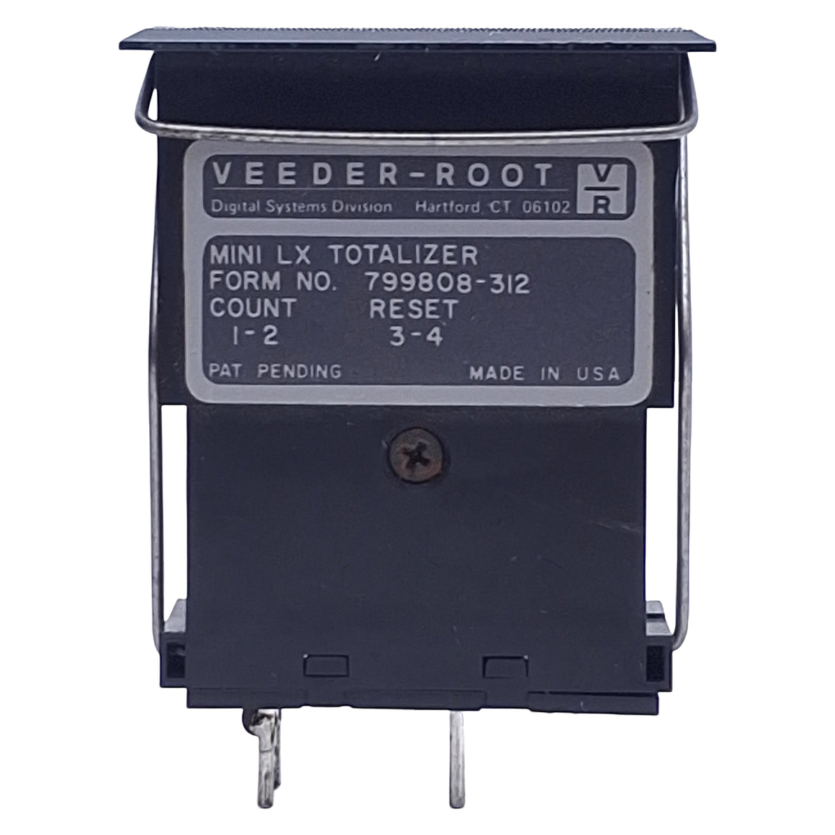 Used Veeder Root 0799808-312 Mini-LX Electric Totalizer 8-Decade, 6-250VACDC