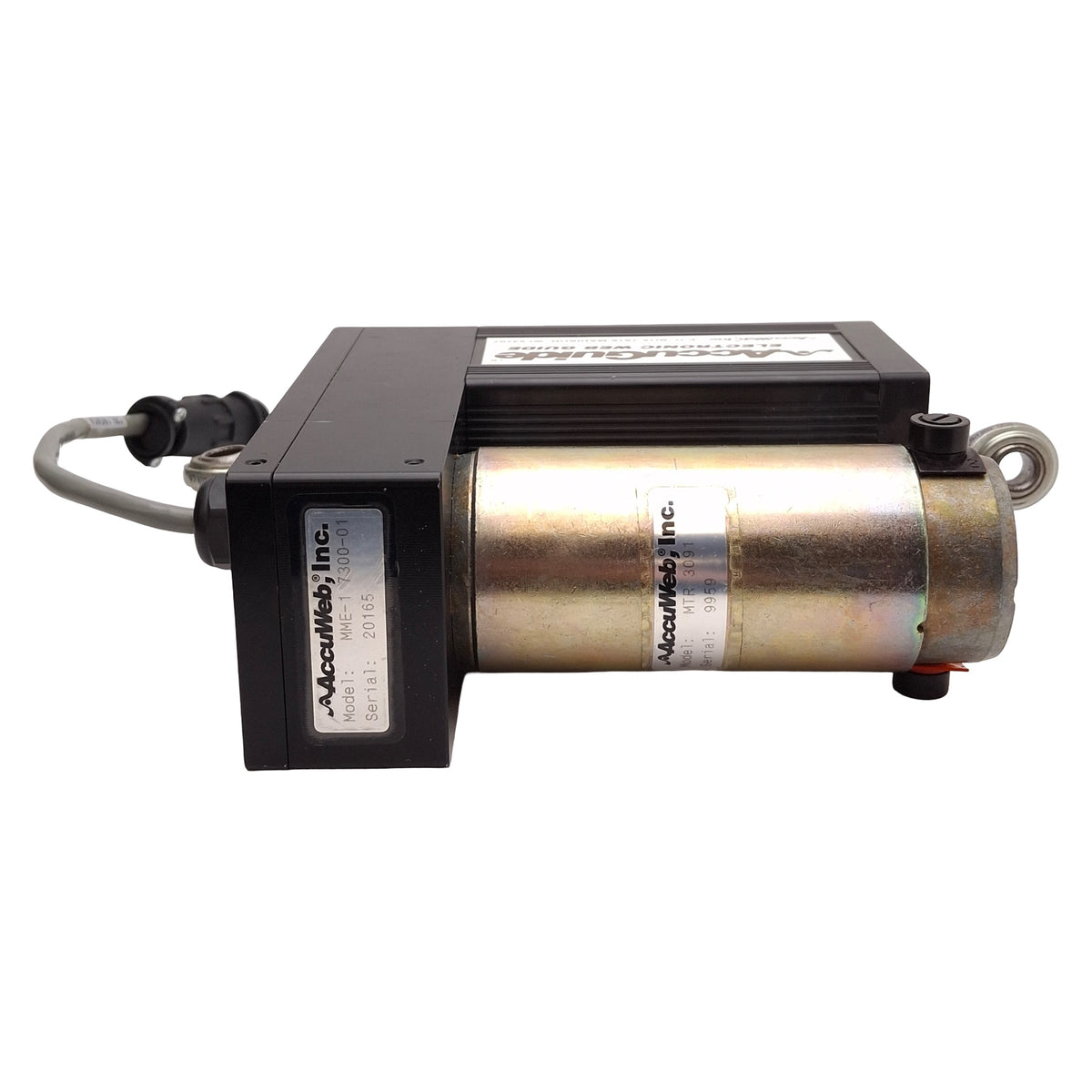 Used AccuWeb MME-1 7300-01 Web Guide Linear Actuator, 1/10HP, 1in Stroke, 48VDC