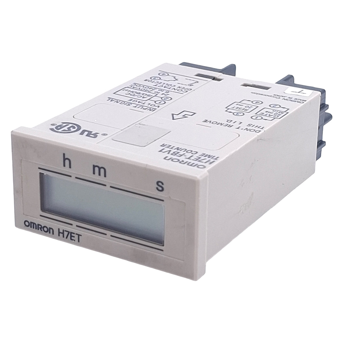 Used Omron H7ET-FBV1 Self-Powered Time Counter 7-Digit LCD, 24-240VAC/6-240VDC
