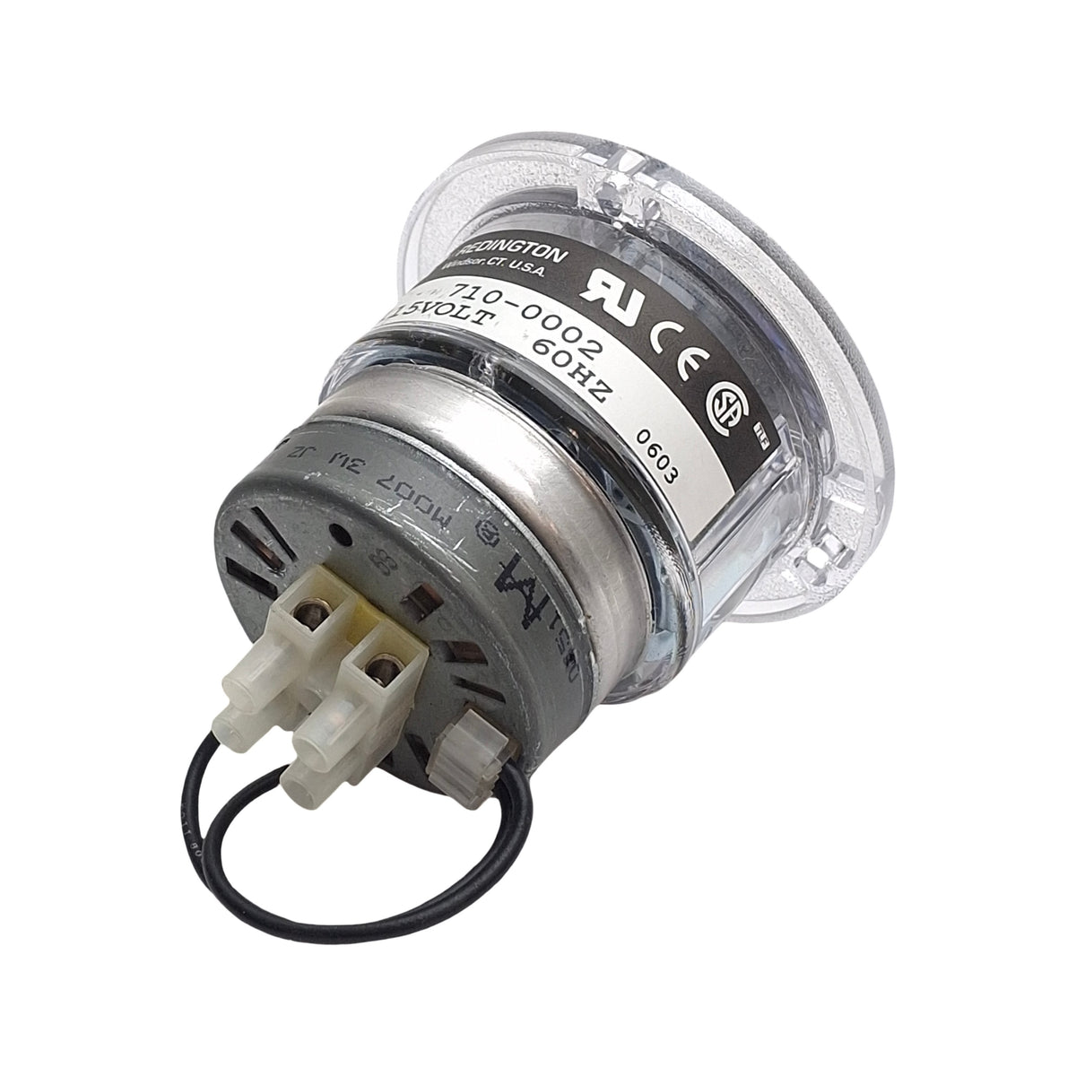 Used Redington 710-0002 Electromechanical Hours Meter, 6-Digit, 120VAC, Panel Mount