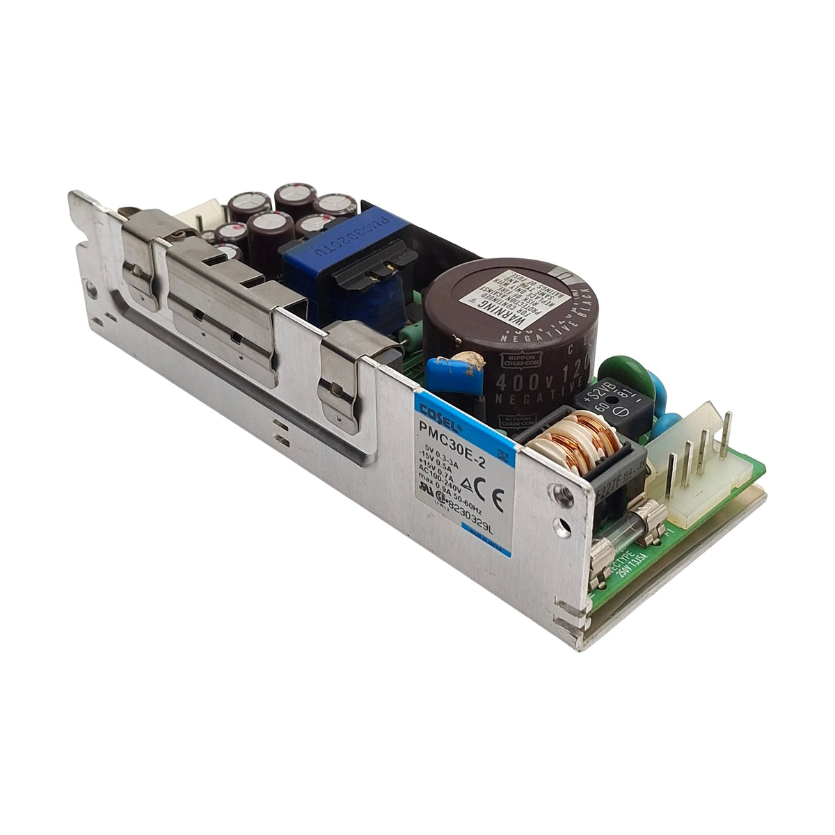 Used COSEL PMC30E-2 Power Supply In: 100-240VAC 50/60Hz Out: 15VDC .7A, 5VDC 3A