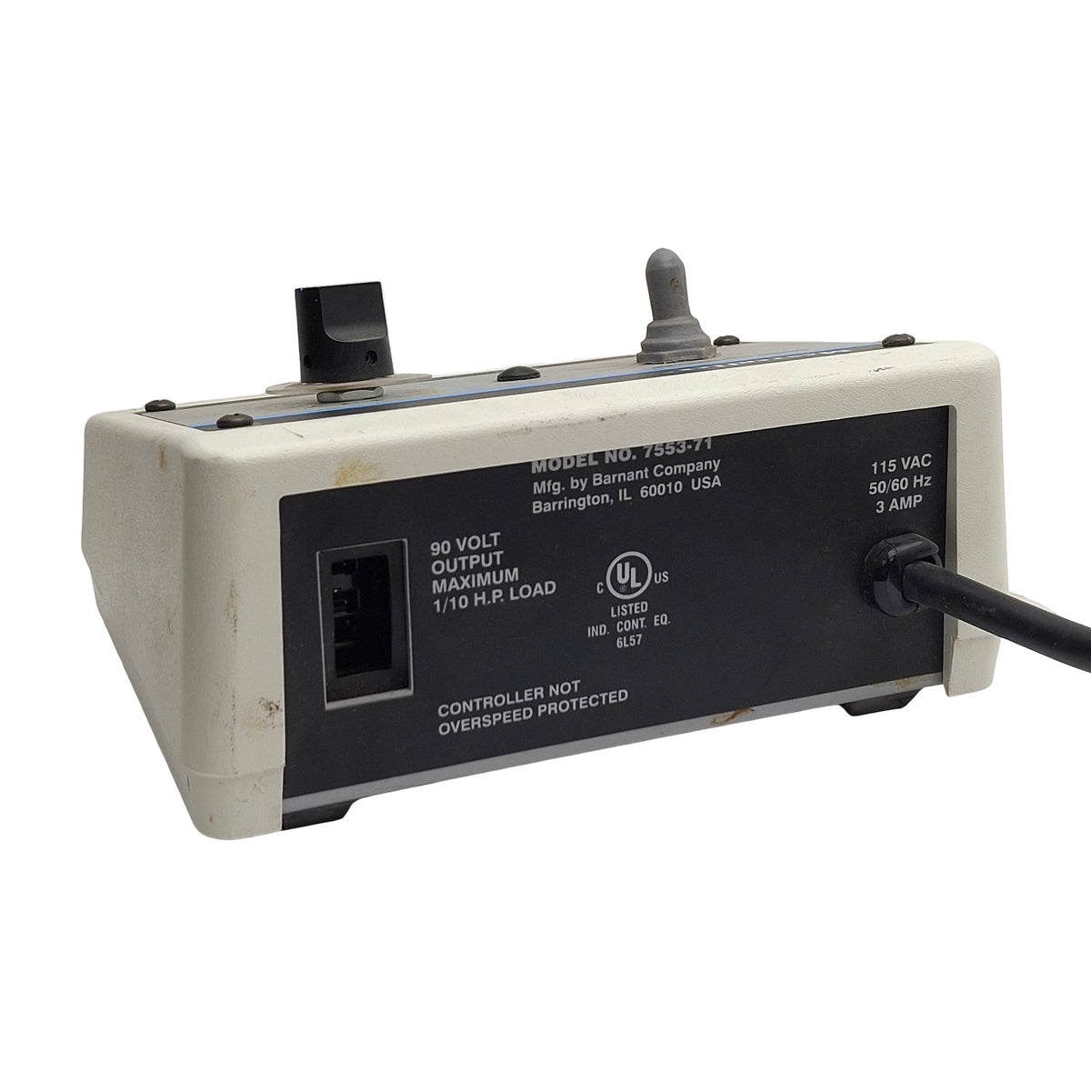 Used Cole Parmer 7553-71 Masterflex L/S Peristaltic Pump Drive, 1/10HP, 90VDC, 115VAC