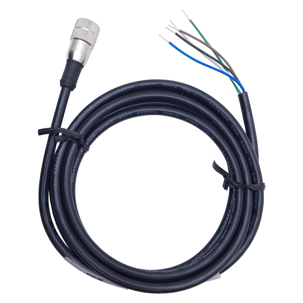 New – Open box Banner MQDC-506 Single-Ended MICRO Cordset 5-Pin Female to Flying Leads, 2m