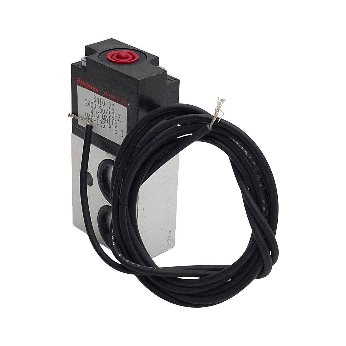 New Humphrey S41070240V Solenoid Valve, 1/8NPSF, 4/2-Way, Vac to 125psi, 240VAC Coil