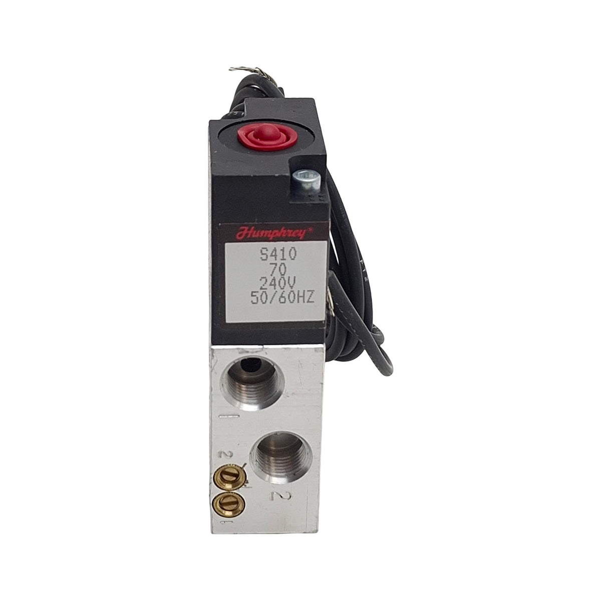 New Humphrey S41070240V Solenoid Valve, 1/8NPSF, 4/2-Way, Vac to 125psi, 240VAC Coil