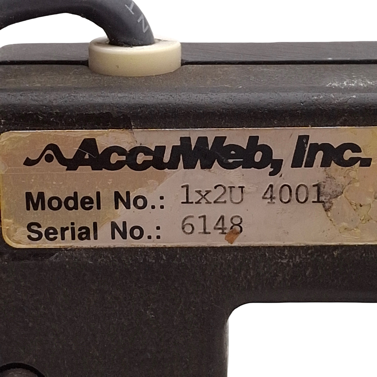 Used AccuWeb 1X2U 4001 Compensated Ultrasonic Edge Detector, 1in x 2in Throat