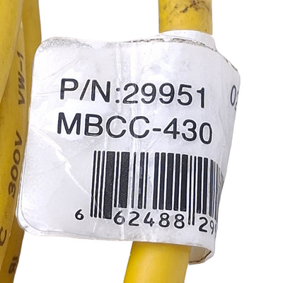 Used Banner MBCC-430 Single-Ended Cordset 4-Pin Female to Flying Leads, 30ft Length
