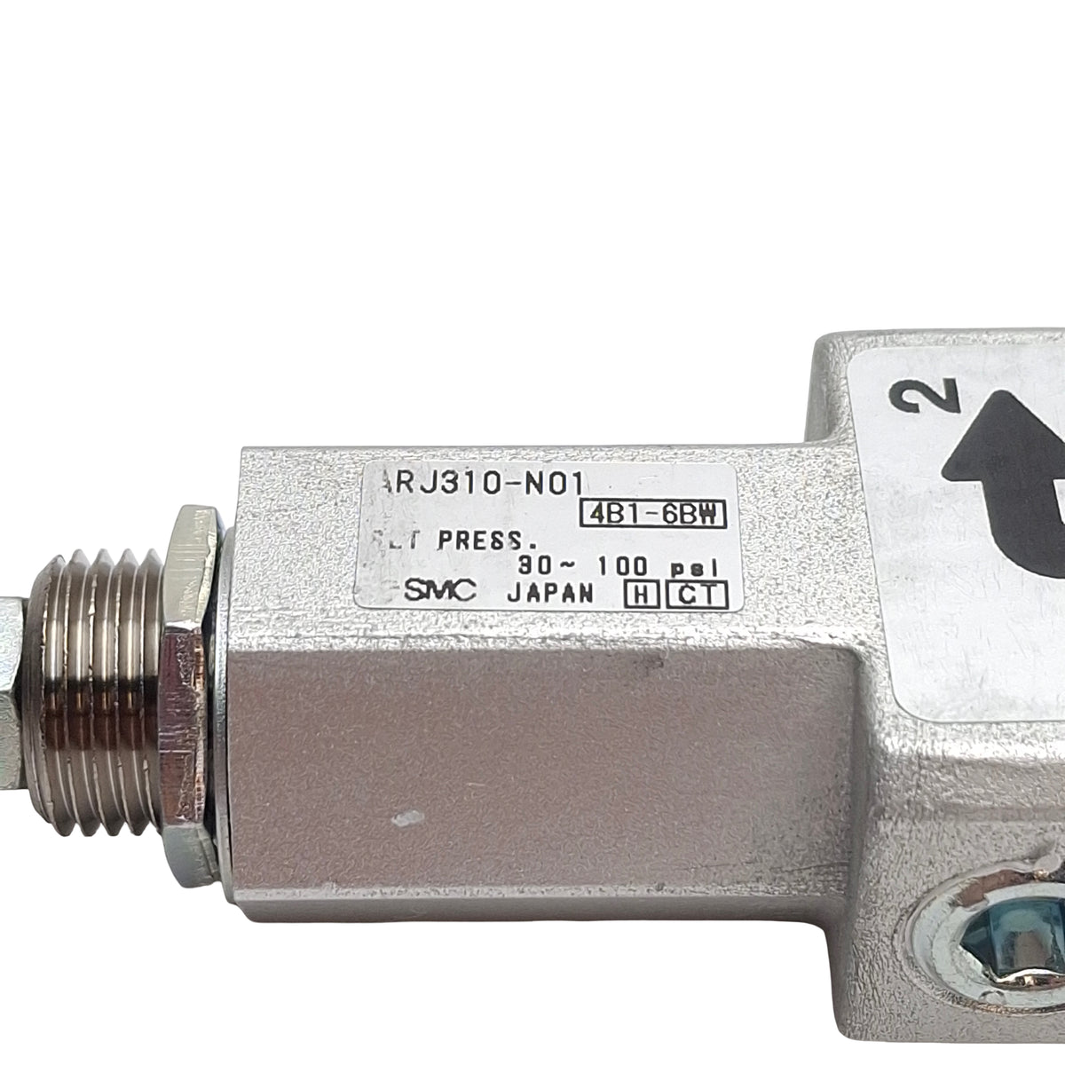 New – Open box Lot of 2 SMC ARJ310-N01 Miniature Regulators, 1/8in NPT, 30-100psi Set Pressure